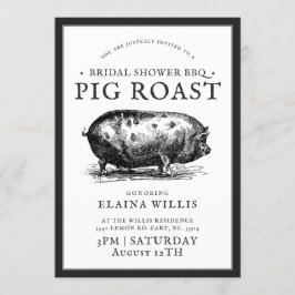 Vintager Stil| Bridal GRILLEN Pig Roast Party Einladung