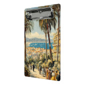 Vintager Stil Cannes Französisch Reisen Wasserfarb Mini Klemmbrett (Gewinkelt2)