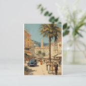 Vintager Stil Cannes Französisch Reisen Wasserfarb Postkarte (Stehend Vorderseite)