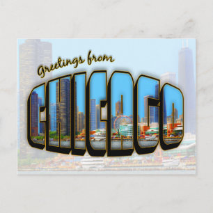 Vintager Stil Chicago City Postkarte