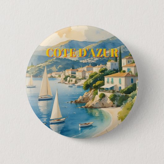 Vintager Stil Cote D'Azur Button (Vorderseite)