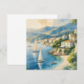 Vintager Stil Cote D'Azur Dankeskarte (Vorne/Hinten)