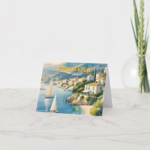 Vintager Stil Cote D'Azur Dankeskarte