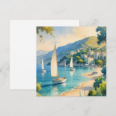 Vintager Stil Cote D'Azur Feiertagskarte (Vorne/Hinten)