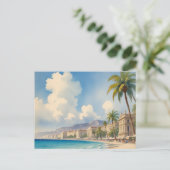 Vintager Stil Cote D'Azur Feiertagspostkarte (Stehend Vorderseite)