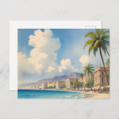 Vintager Stil Cote D'Azur Feiertagspostkarte (Vorne/Hinten)