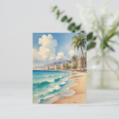 Vintager Stil Cote D'Azur Feiertagspostkarte (Stehend Vorderseite)