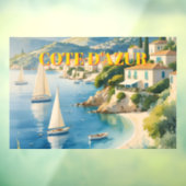 Vintager Stil Cote D'Azur Fensteraufkleber (Blatt 3)