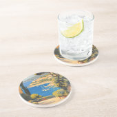 Vintager Stil Cote D'Azur Französisch Reisen Maler Getränkeuntersetzer (Seite)