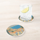 Vintager Stil Cote d'Azur Französisch Reisen Wasse Getränkeuntersetzer (Seite)