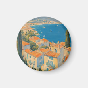 Vintager Stil Cote d'Azur Französisch Reisen Wasse Magnet