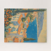 Vintager Stil Cote d'Azur Französisch Reisen Wasse Puzzle (Horizontal)