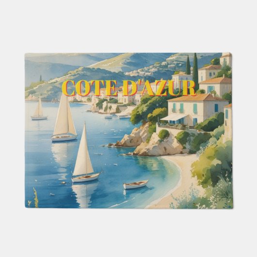 Vintager Stil Cote D'Azur Fußmatte (Vorderseite)