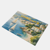 Vintager Stil Cote D'Azur Fußmatte (Schrägansicht)