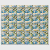 Vintager Stil Cote D'Azur Geschenkpapier (Flach)