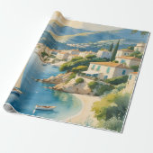 Vintager Stil Cote D'Azur Geschenkpapier (Ungerollt)