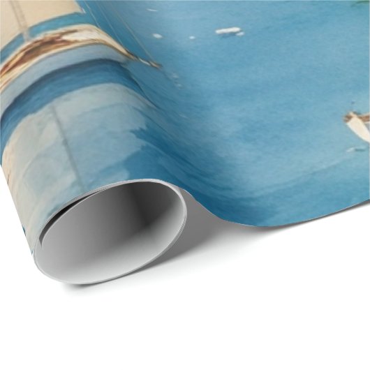 Vintager Stil Cote D'Azur Geschenkpapier (Rolleneckpunkt)