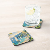 Vintager Stil Cote D'Azur Getränkeuntersetzer (Rechte Seite)