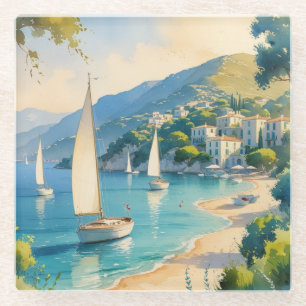 Vintager Stil Cote D'Azur Glasuntersetzer