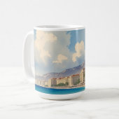 Vintager Stil Cote D'Azur Kaffeetasse (Vorderseite Links)