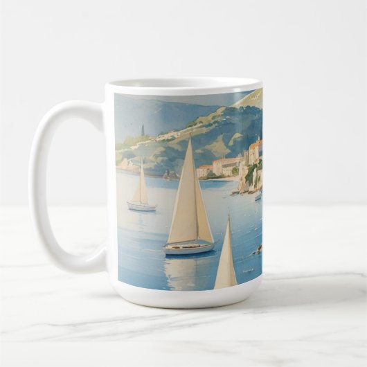 Vintager Stil Cote D'Azur Kaffeetasse (Links)