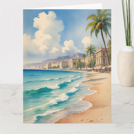 Vintager Stil Cote D'Azur Karte (Vorderseite)