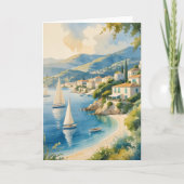 Vintager Stil Cote D'Azur Karte (Vorderseite)