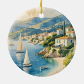 Vintager Stil Cote D'Azur Keramik Ornament (Hinten)