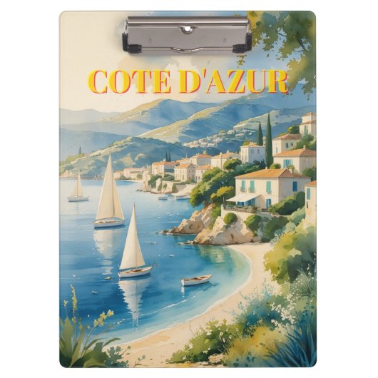 Vintager Stil Cote D'Azur Klemmbrett (Vorderseite)