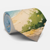 Vintager Stil Cote D'Azur Krawatte (Gerollt)