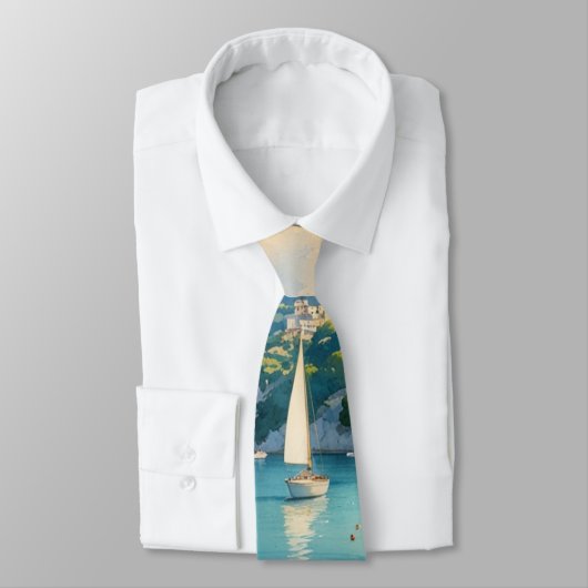 Vintager Stil Cote D'Azur Krawatte (Gebunden)