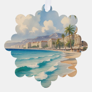 Vintager Stil Cote D'Azur Ornament Karte