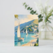 Vintager Stil Cote D'Azur Postkarte (Stehend Vorderseite)