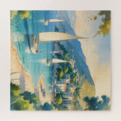 Vintager Stil Cote D'Azur Puzzle (Horizontal)
