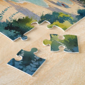 Vintager Stil Cote D'Azur Puzzle (Seite)