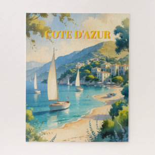 Vintager Stil Cote D'Azur Puzzle