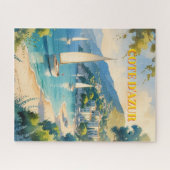 Vintager Stil Cote D'Azur Puzzle (Horizontal)
