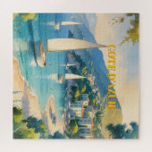 Vintager Stil Cote D'Azur Puzzle (Horizontal)