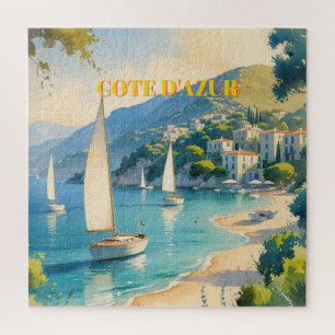Vintager Stil Cote D'Azur Puzzle