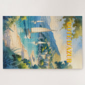 Vintager Stil Cote D'Azur Puzzle (Horizontal)