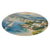 Vintager Stil Cote D'Azur Schneidebrett (Ecke)