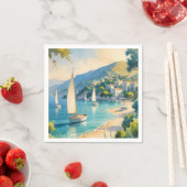 Vintager Stil Cote D'Azur Serviette (Beispiel)