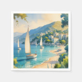 Vintager Stil Cote D'Azur Serviette (Vorderseite)