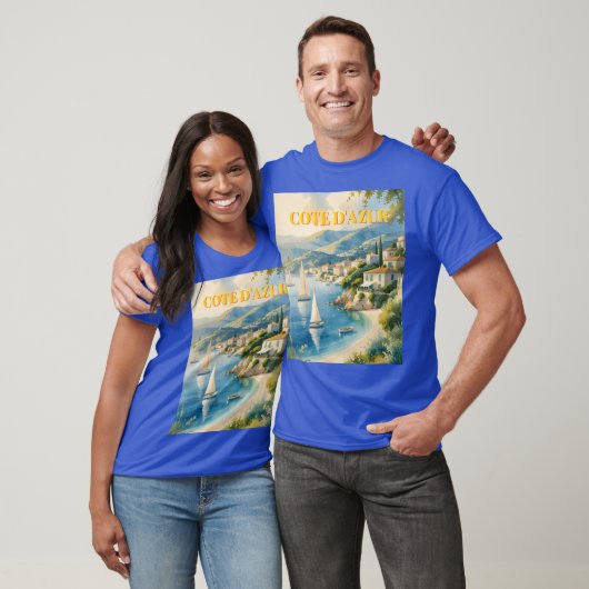 Vintager Stil Cote D'Azur T-Shirt (Unisex)