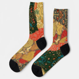 Vintager Stil Crazy Quilt Patchwork Kunstwerke Kun Socken