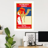 Vintager Stil der 20er Jahre Casablanca Reisewerbu Poster (Heimbüro)