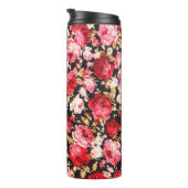 Vintager Stil der Blume Stoff Muster Thermosbecher (Nach rechts gedreht)
