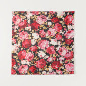 Vintager Stil der Blume Stoff Muster Wandteppich (Vorderseite (Horizontal))
