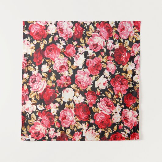 Vintager Stil der Blume Stoff Muster Wandteppich (Vorderseite)