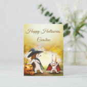 Vintager Stil der Halloween-Postkarte Postkarte (Stehend Vorderseite)